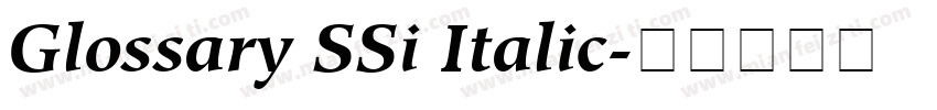 Glossary SSi Italic字体转换